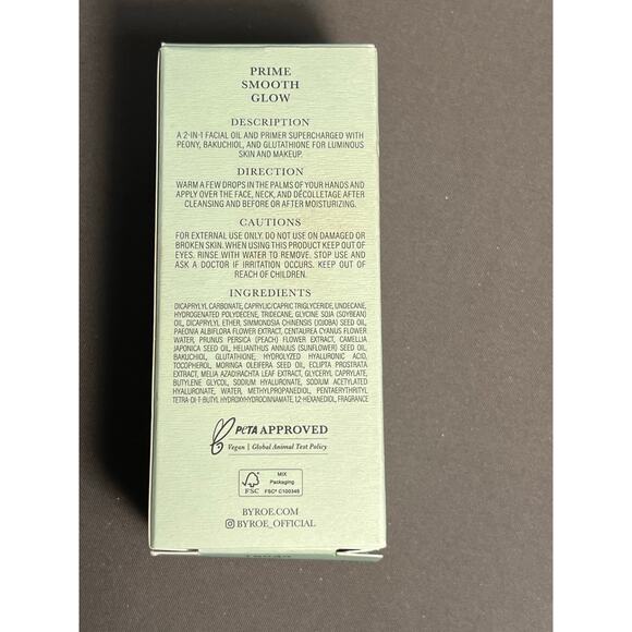 Byroe Skincare Teatime Peony Tea Facial Oil and Primer Vegan Glow Oil 30ml - Picture 5 of 7